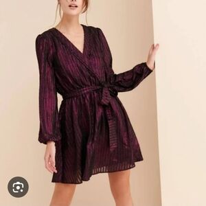 Modcloth Iridescent Faux Wrap Dress